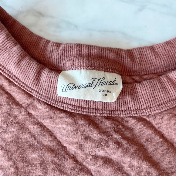 Coral Color Quilted Moving Blanket Style Sweat Shirt - Size M - Picture 3 of 9